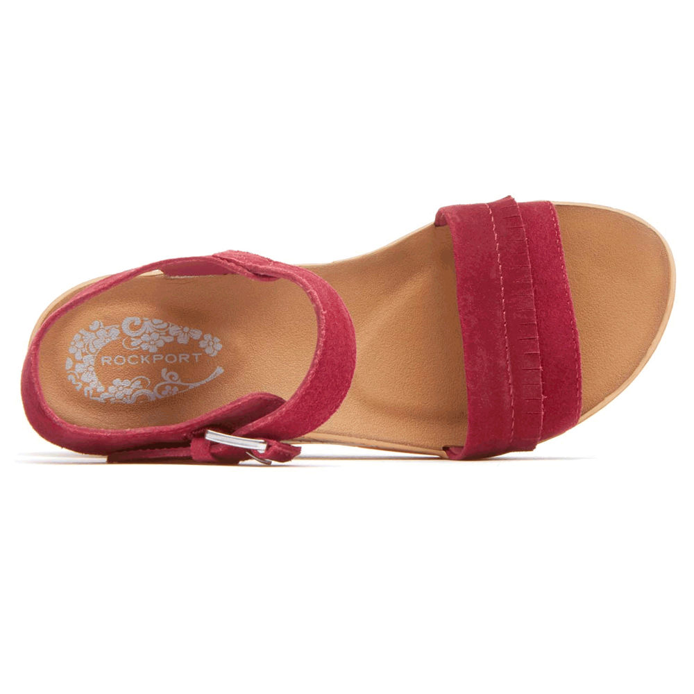 Sandálias Rockport Mulher Vermelhas - Weekend Casuals Lanea Quarter-Strap - 19680ARNU